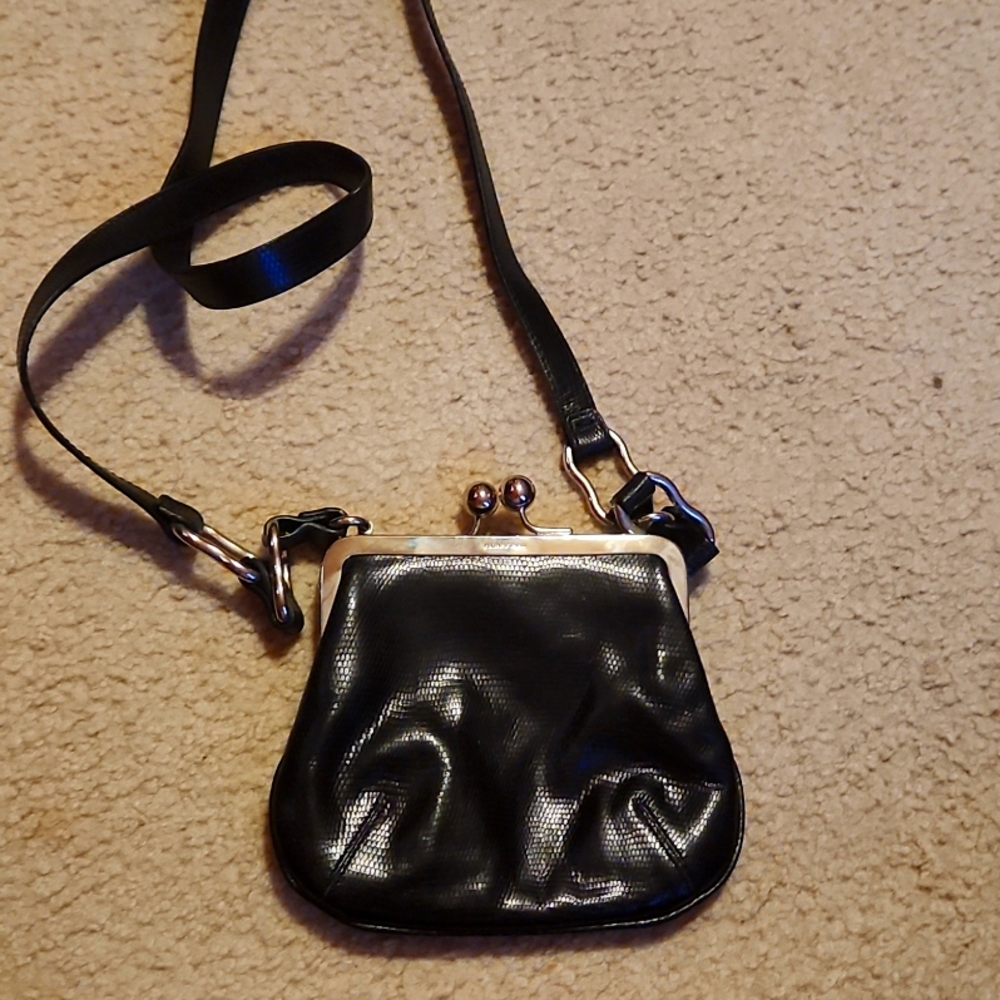 Black London python Burberry clutch/shoulder